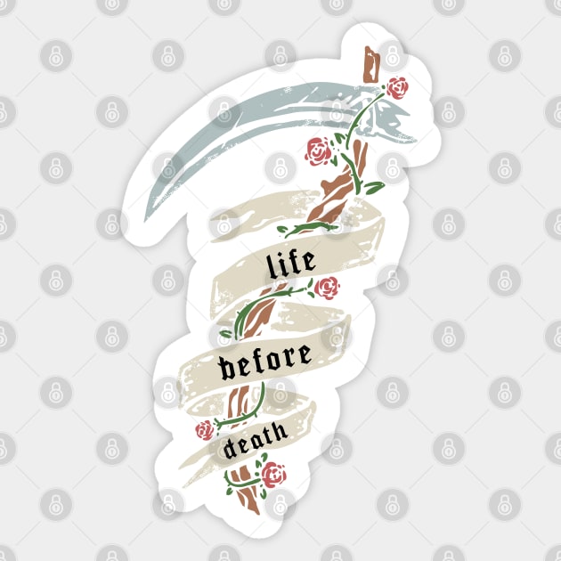 Life Before Death Immortal Words Sticker by Mandra